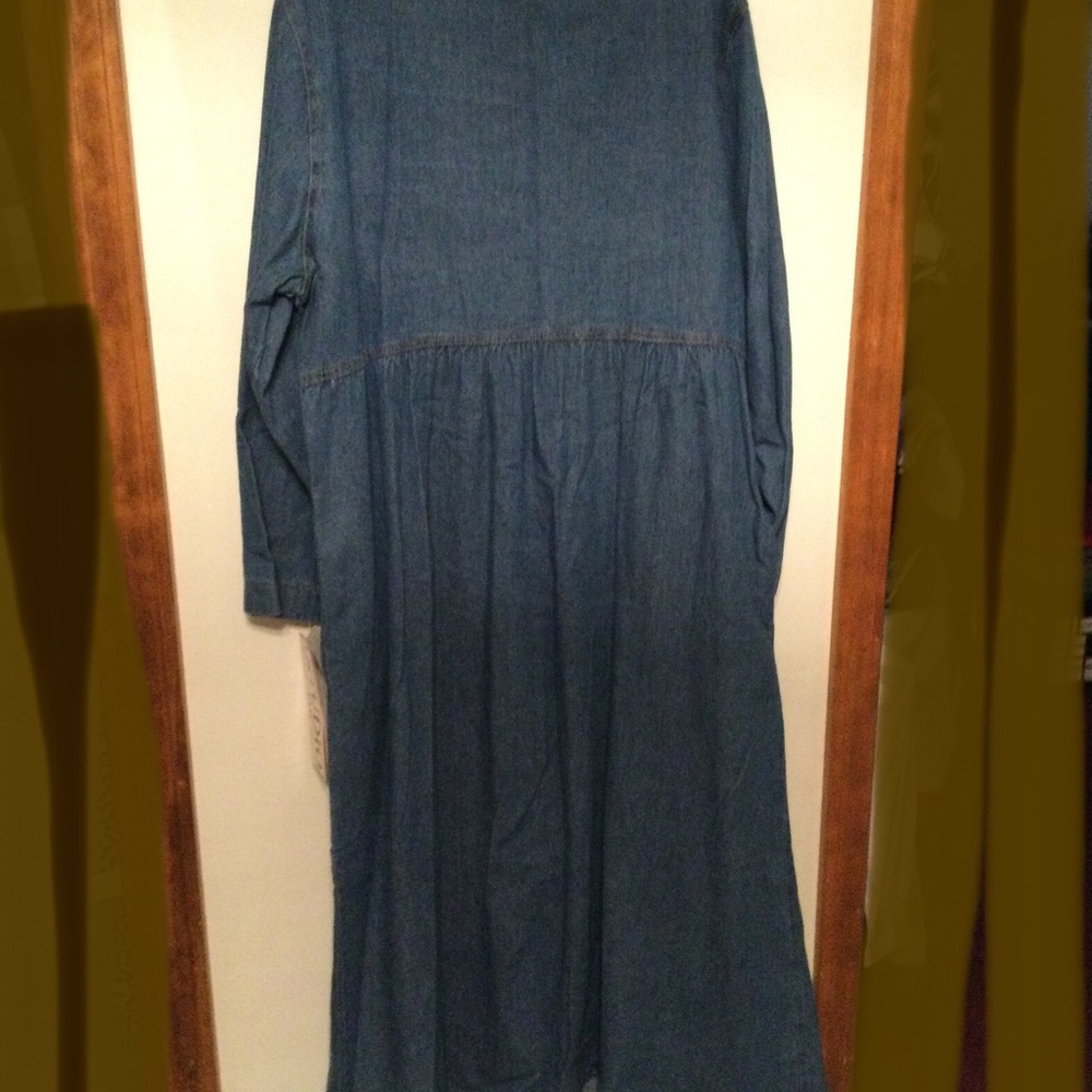 Vintage Denim Midi Dress, size 14 - Picture 2 of 6